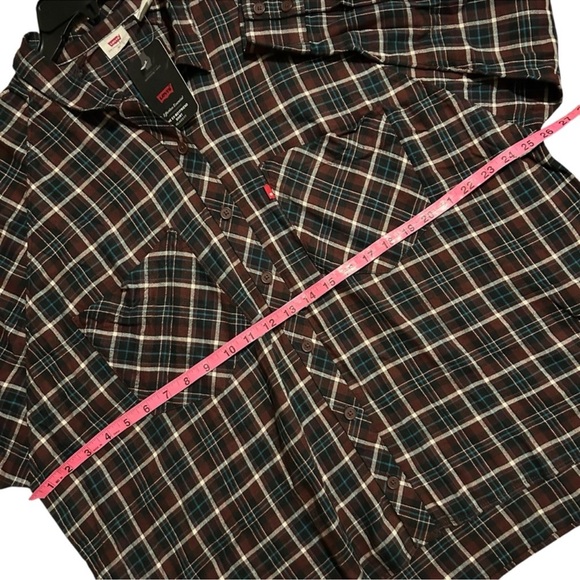 LEVI'S NWT Plaid Long Sleeve Harrison Raglan Button Down Shirt XL - Picture 11 of 16